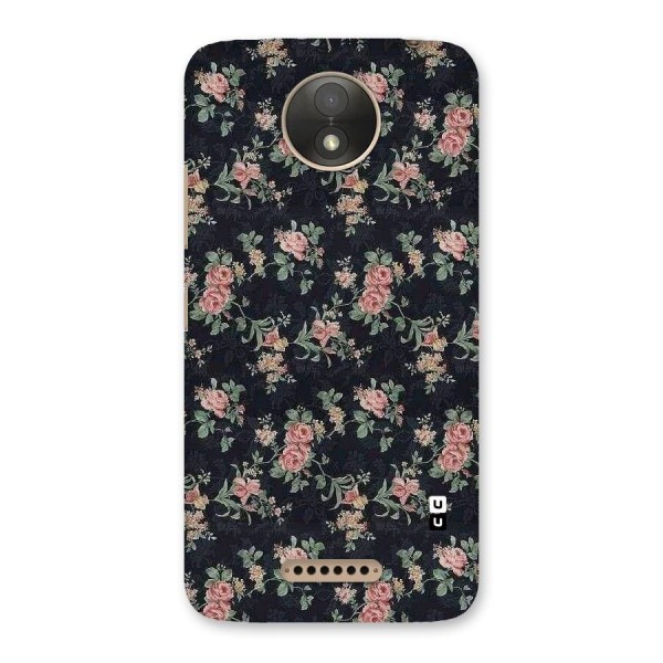 Bloom Black Back Case for Moto C Plus