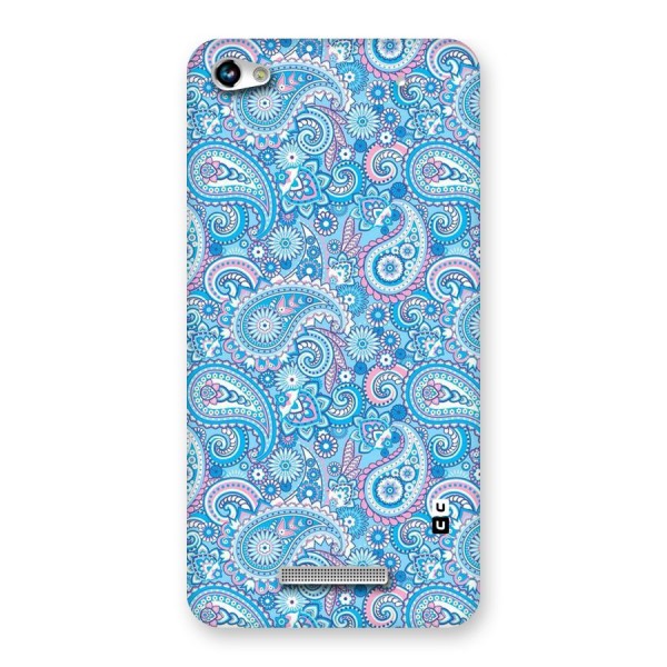 Blue Block Pattern Back Case for Micromax Hue 2