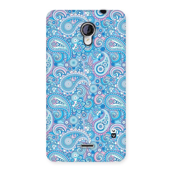 Blue Block Pattern Back Case for Micromax Unite 2 A106