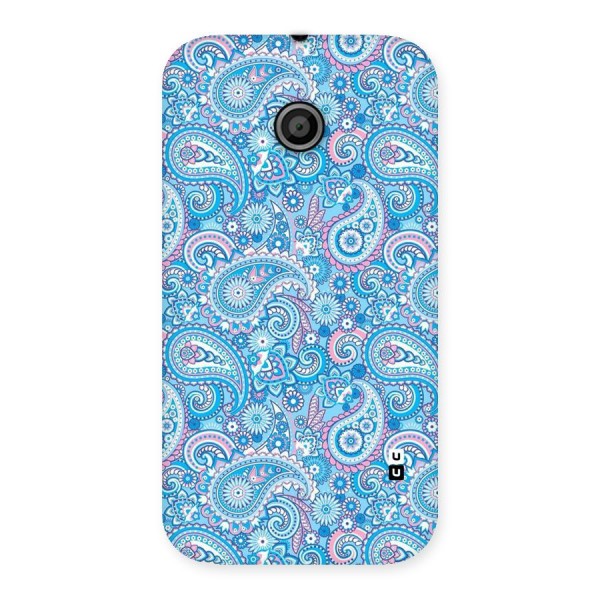 Blue Block Pattern Back Case for Moto E