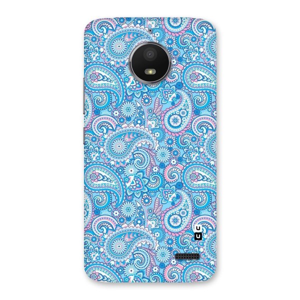 Blue Block Pattern Back Case for Moto E4