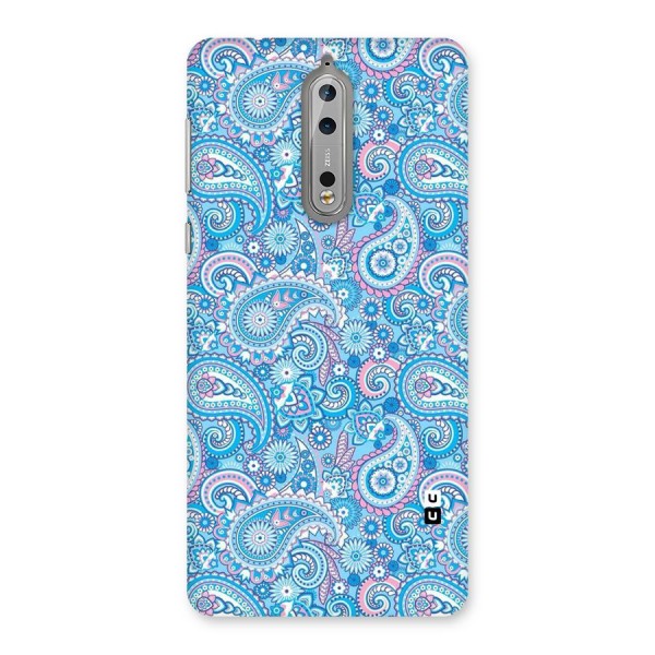 Blue Block Pattern Back Case for Nokia 8