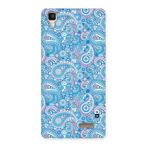 Blue Block Pattern Back Case for Oppo R7