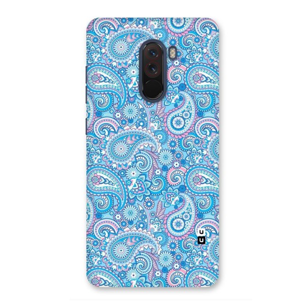 Blue Block Pattern Back Case for Poco F1