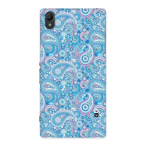 Blue Block Pattern Back Case for Sony Xperia Z1