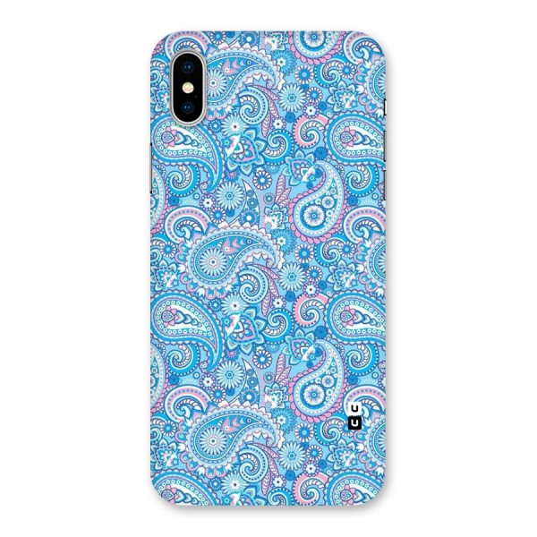 Blue Block Pattern Back Case for iPhone XS