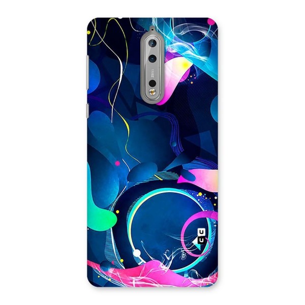 Blue Circle Flow Back Case for Nokia 8