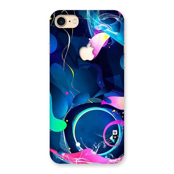 Blue Circle Flow Back Case for iPhone 7 Apple Cut