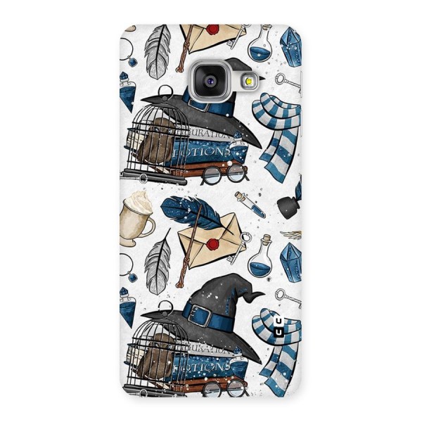 Blue Feather Hat Design Back Case for Galaxy A3 2016