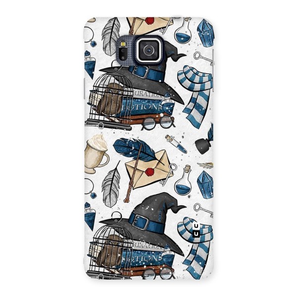 Blue Feather Hat Design Back Case for Galaxy Alpha