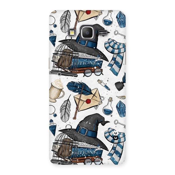 Blue Feather Hat Design Back Case for Galaxy Grand Prime