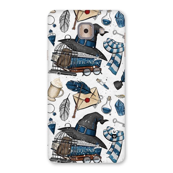 Blue Feather Hat Design Back Case for Galaxy J7 Max