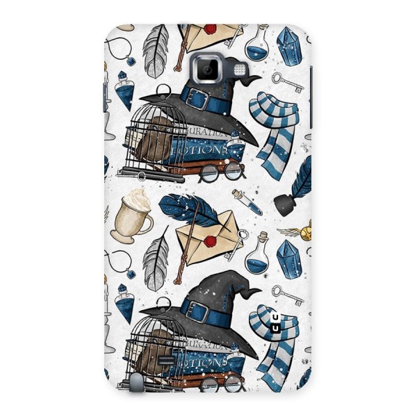 Blue Feather Hat Design Back Case for Galaxy Note