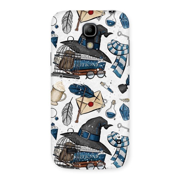 Blue Feather Hat Design Back Case for Galaxy S4 Mini