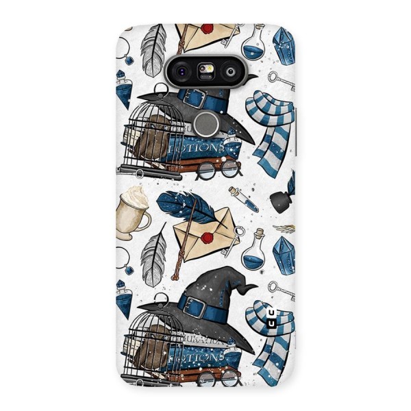 Blue Feather Hat Design Back Case for LG G5