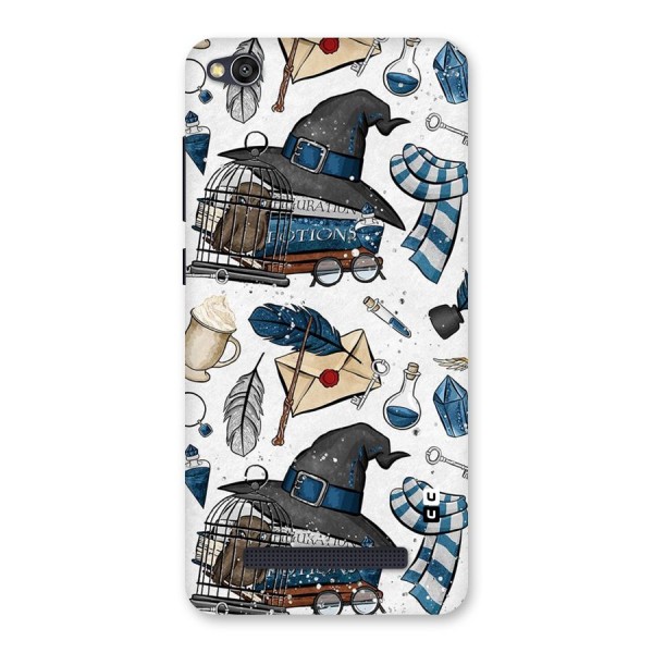 Blue Feather Hat Design Back Case for Redmi 4A