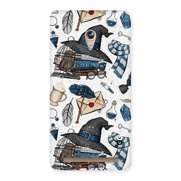 Blue Feather Hat Design Back Case for Zenfone 6