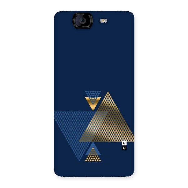 Blue Gold Triangles Back Case for Canvas Knight A350