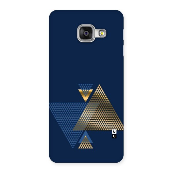 Blue Gold Triangles Back Case for Galaxy A3 2016