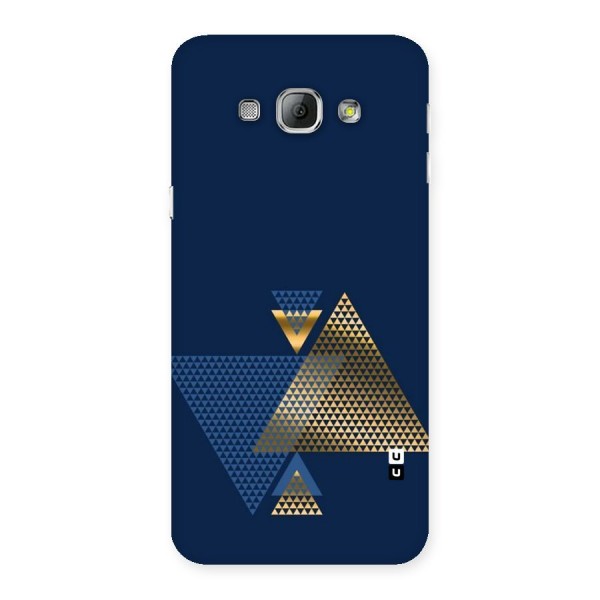 Blue Gold Triangles Back Case for Galaxy A8