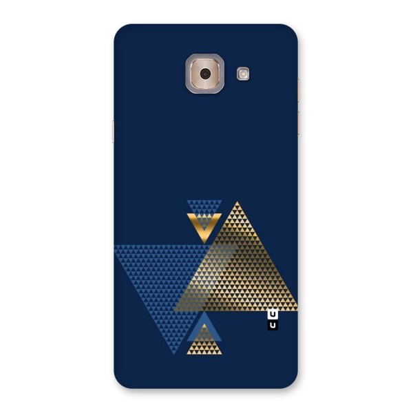 Blue Gold Triangles Back Case for Galaxy J7 Max