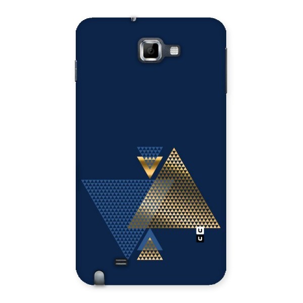 Blue Gold Triangles Back Case for Galaxy Note