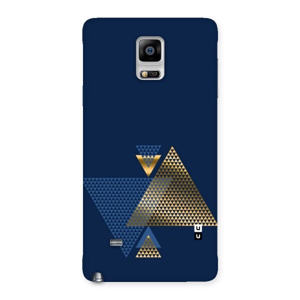 Blue Gold Triangles Back Case for Galaxy Note 4