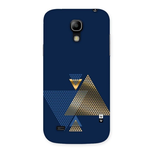 Blue Gold Triangles Back Case for Galaxy S4 Mini