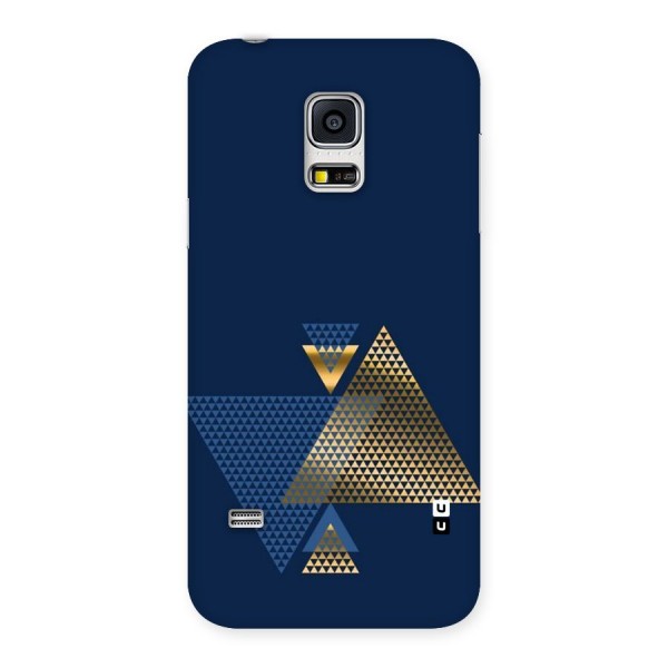 Blue Gold Triangles Back Case for Galaxy S5 Mini