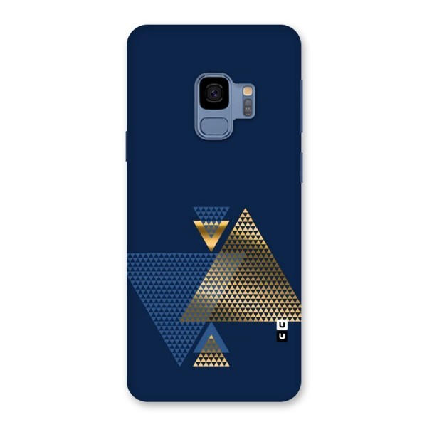 Blue Gold Triangles Back Case for Galaxy S9