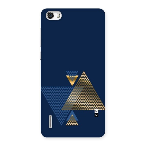 Blue Gold Triangles Back Case for Honor 6