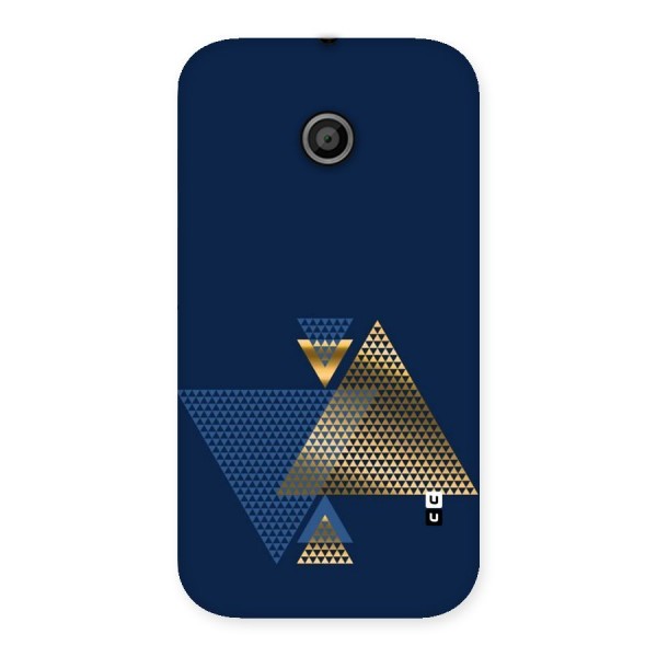 Blue Gold Triangles Back Case for Moto E