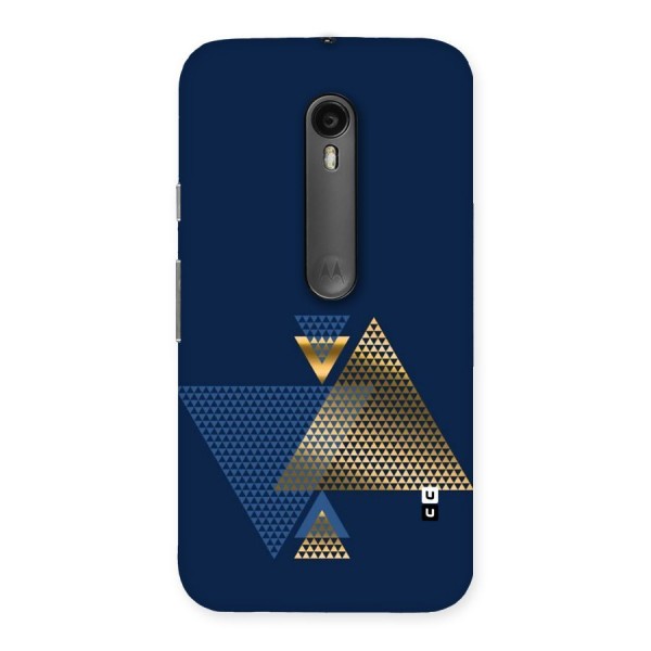 Blue Gold Triangles Back Case for Moto G3