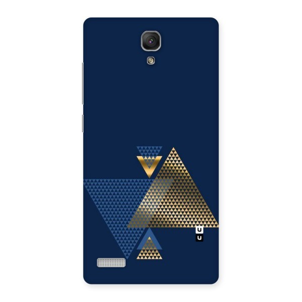 Blue Gold Triangles Back Case for Redmi Note