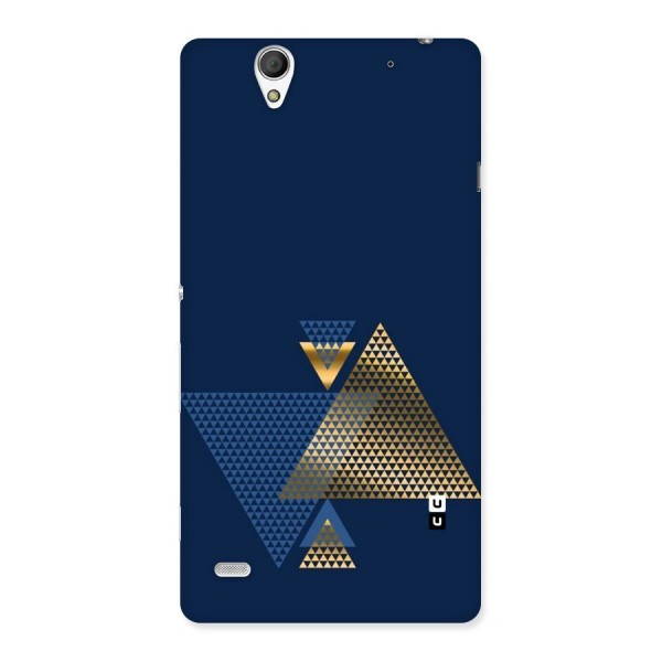 Blue Gold Triangles Back Case for Sony Xperia C4