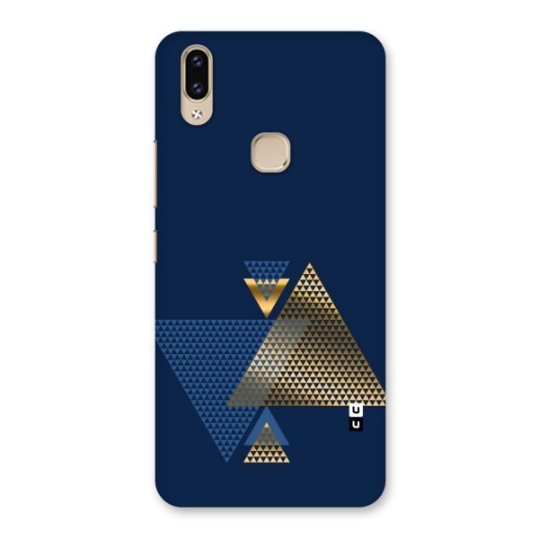 Blue Gold Triangles Back Case for Vivo V9