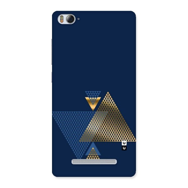 Blue Gold Triangles Back Case for Xiaomi Mi4i