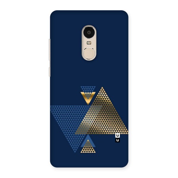 Blue Gold Triangles Back Case for Xiaomi Redmi Note 4