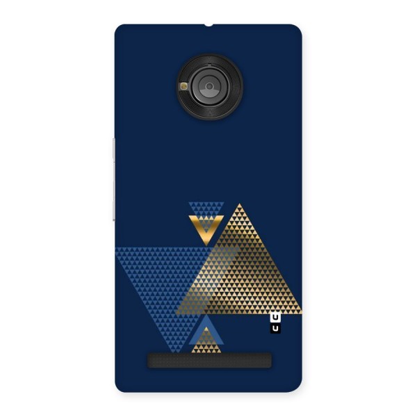 Blue Gold Triangles Back Case for Yu Yuphoria