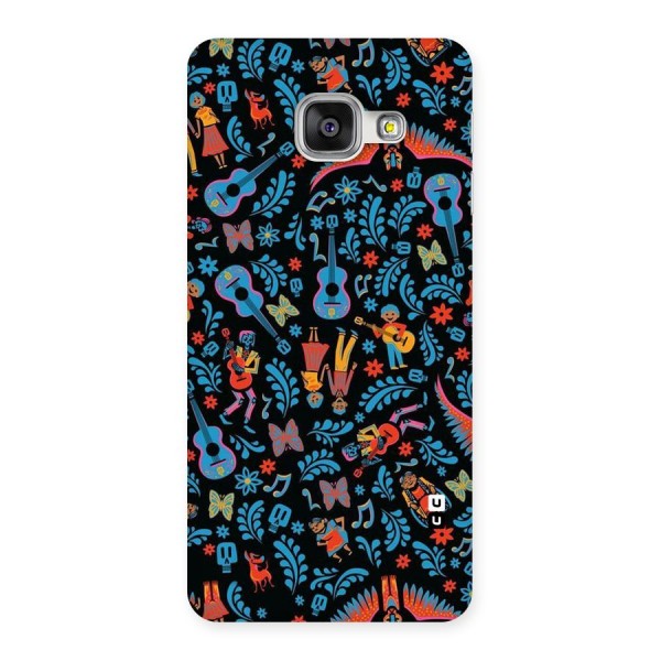 Blue Guitar Pattern Back Case for Galaxy A3 2016