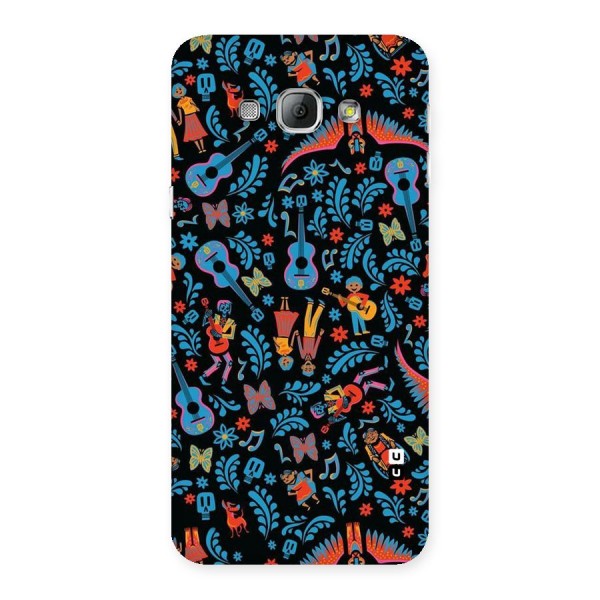 Blue Guitar Pattern Back Case for Galaxy A8