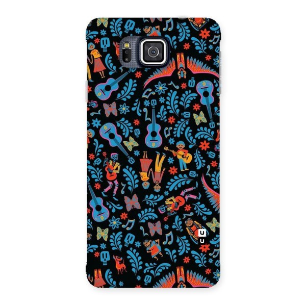 Blue Guitar Pattern Back Case for Galaxy Alpha