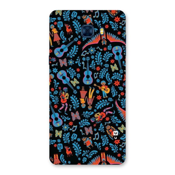 Blue Guitar Pattern Back Case for Galaxy C7 Pro