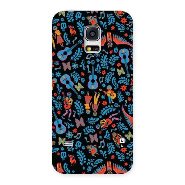 Blue Guitar Pattern Back Case for Galaxy S5 Mini