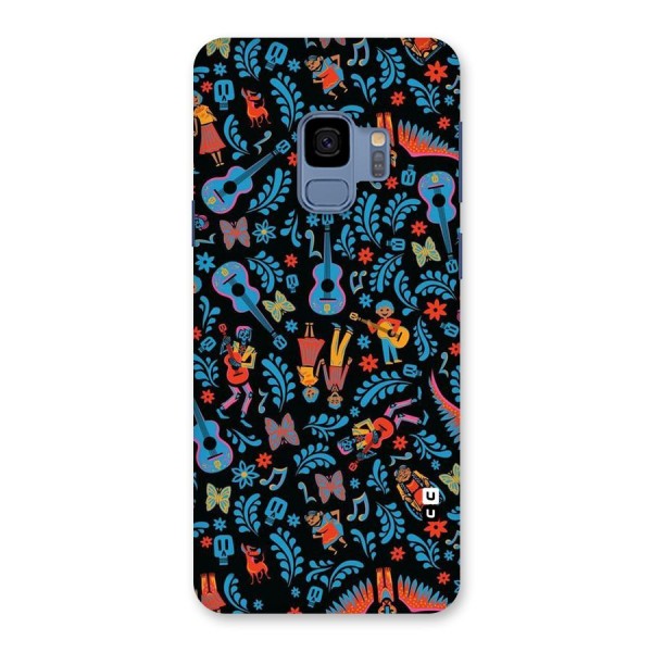 Blue Guitar Pattern Back Case for Galaxy S9