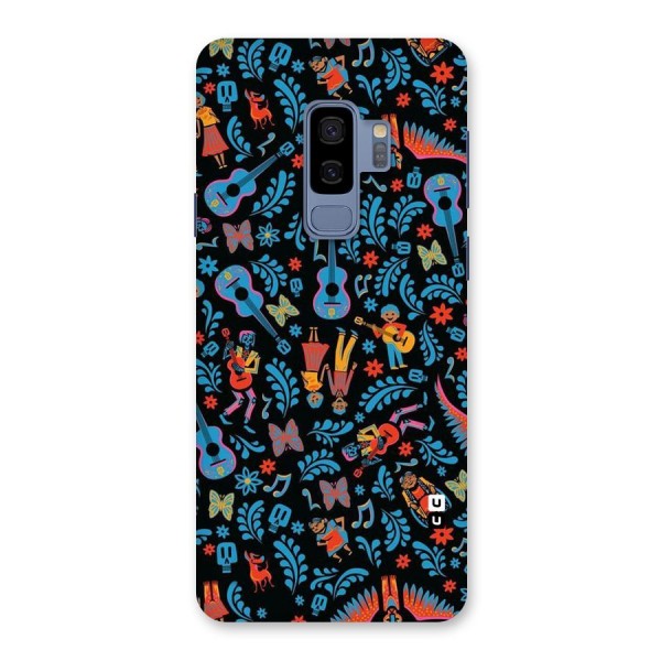 Blue Guitar Pattern Back Case for Galaxy S9 Plus