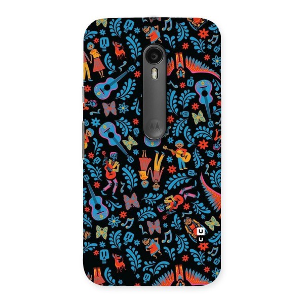 Blue Guitar Pattern Back Case for Moto G3