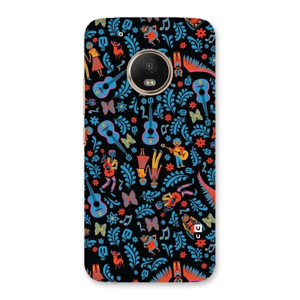 Blue Guitar Pattern Back Case for Moto G5 Plus