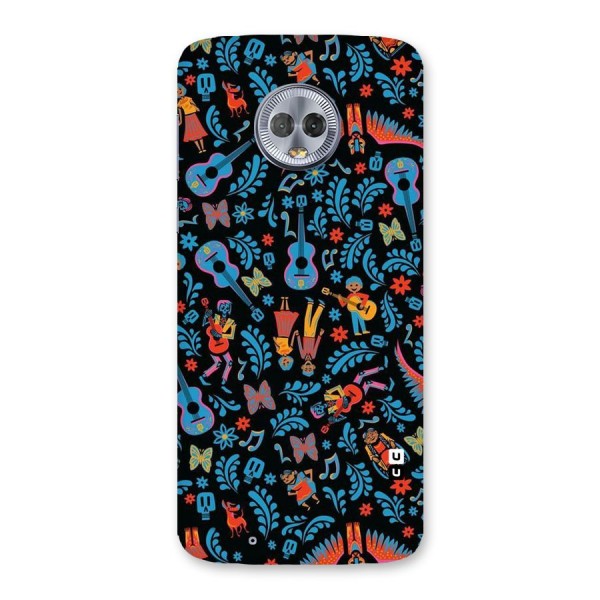 Blue Guitar Pattern Back Case for Moto G6