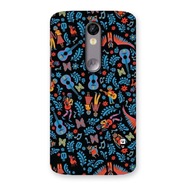 Blue Guitar Pattern Back Case for Moto X Force